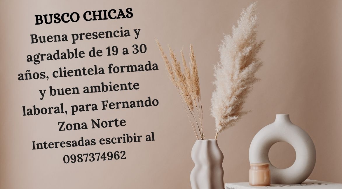 Oportunidad laboral para escort