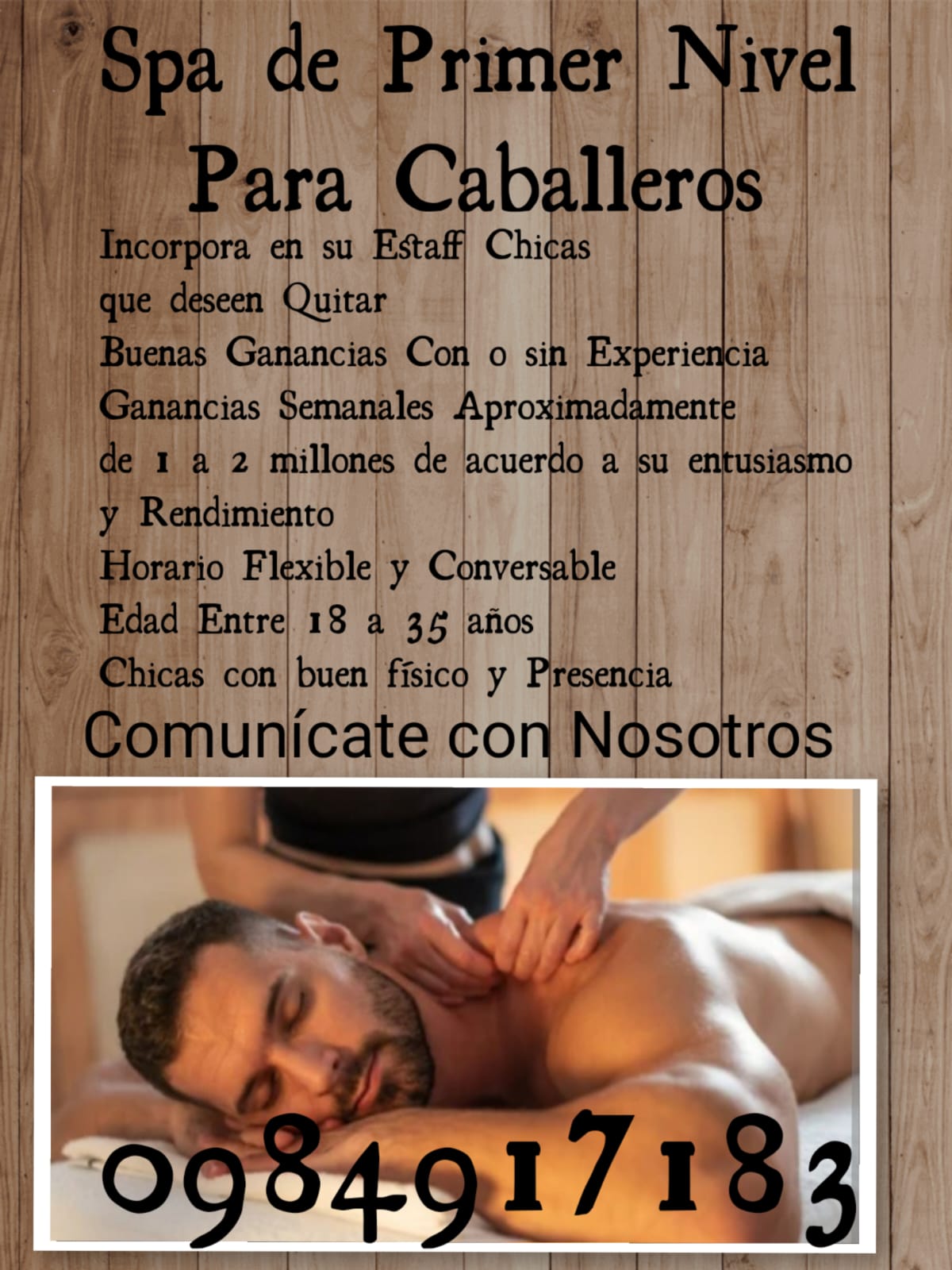 Oportunidad laboral para escort