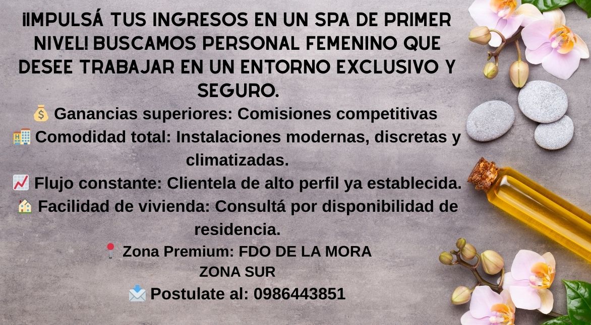 Oportunidad laboral para escort