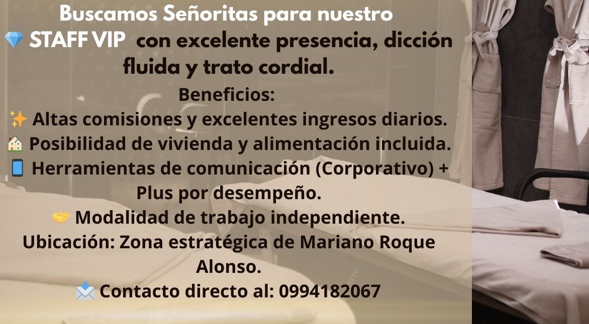 Oportunidad laboral para escort