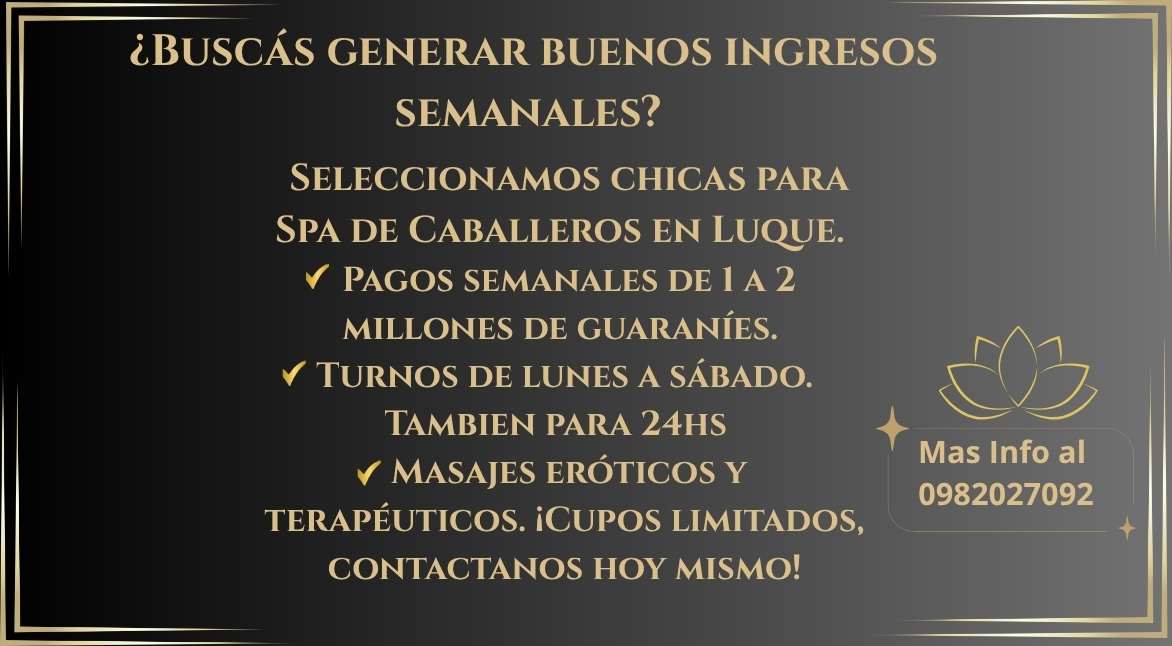 Oportunidad laboral para escort