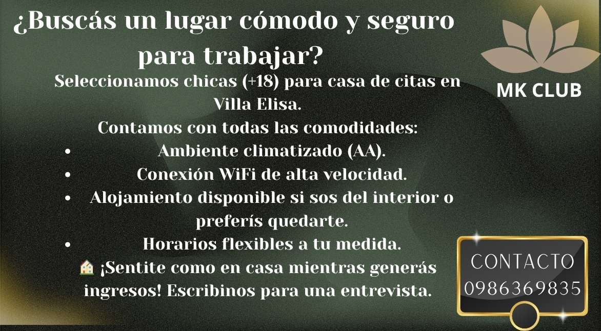 Oportunidad laboral para escort