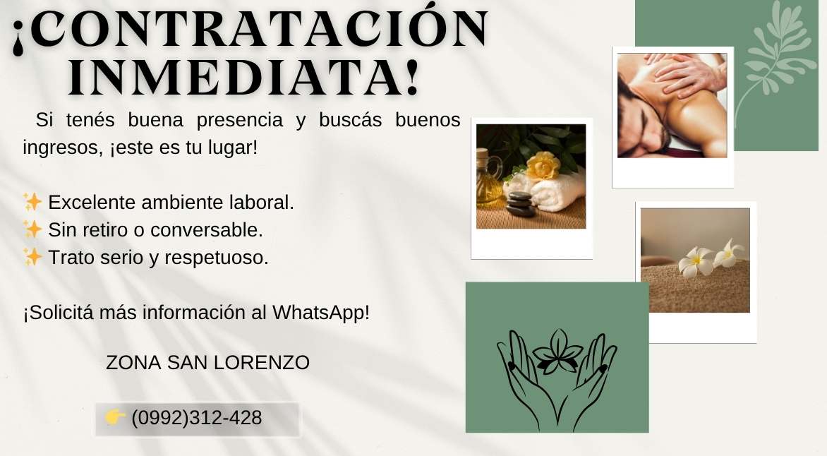 Oportunidad laboral para escort