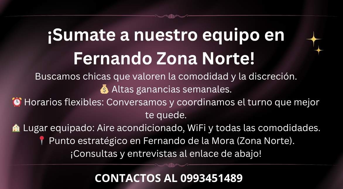 Oportunidad laboral para escort