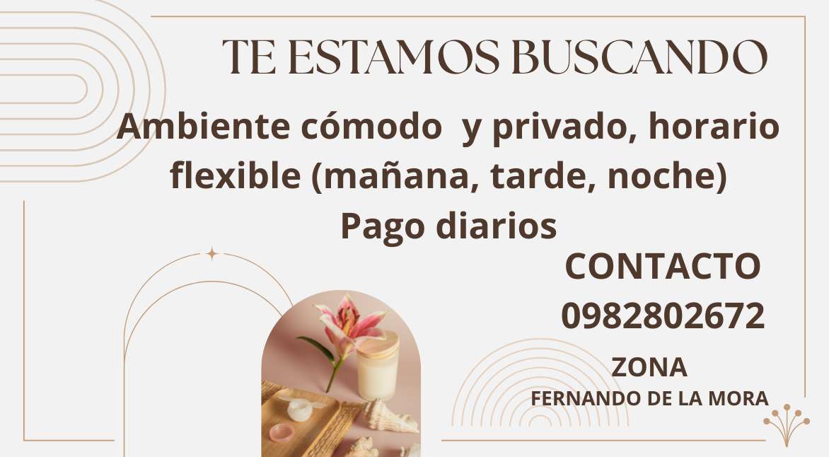 Oportunidad laboral para escort