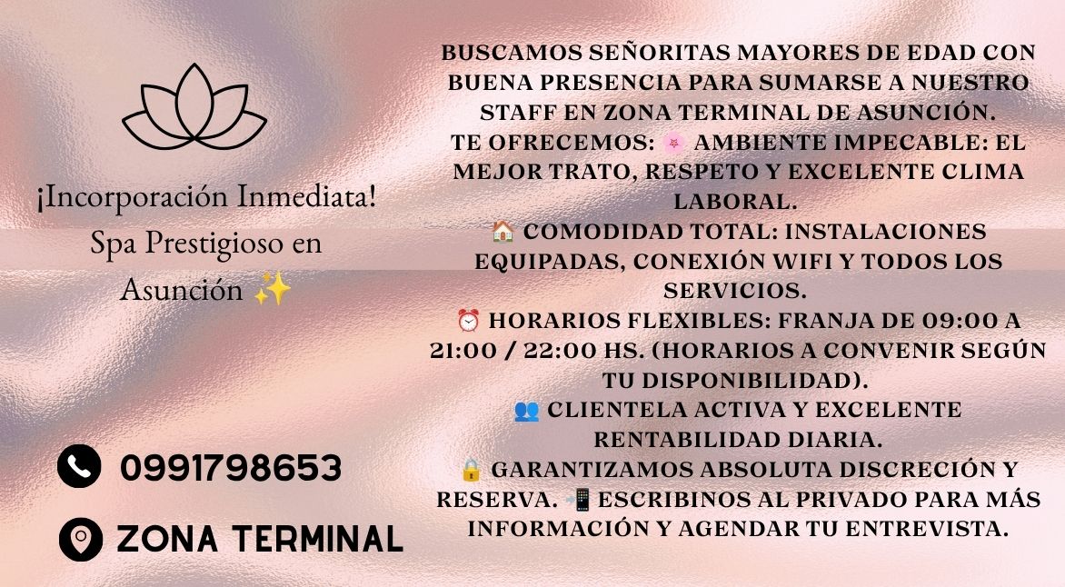 Oportunidad laboral para escort