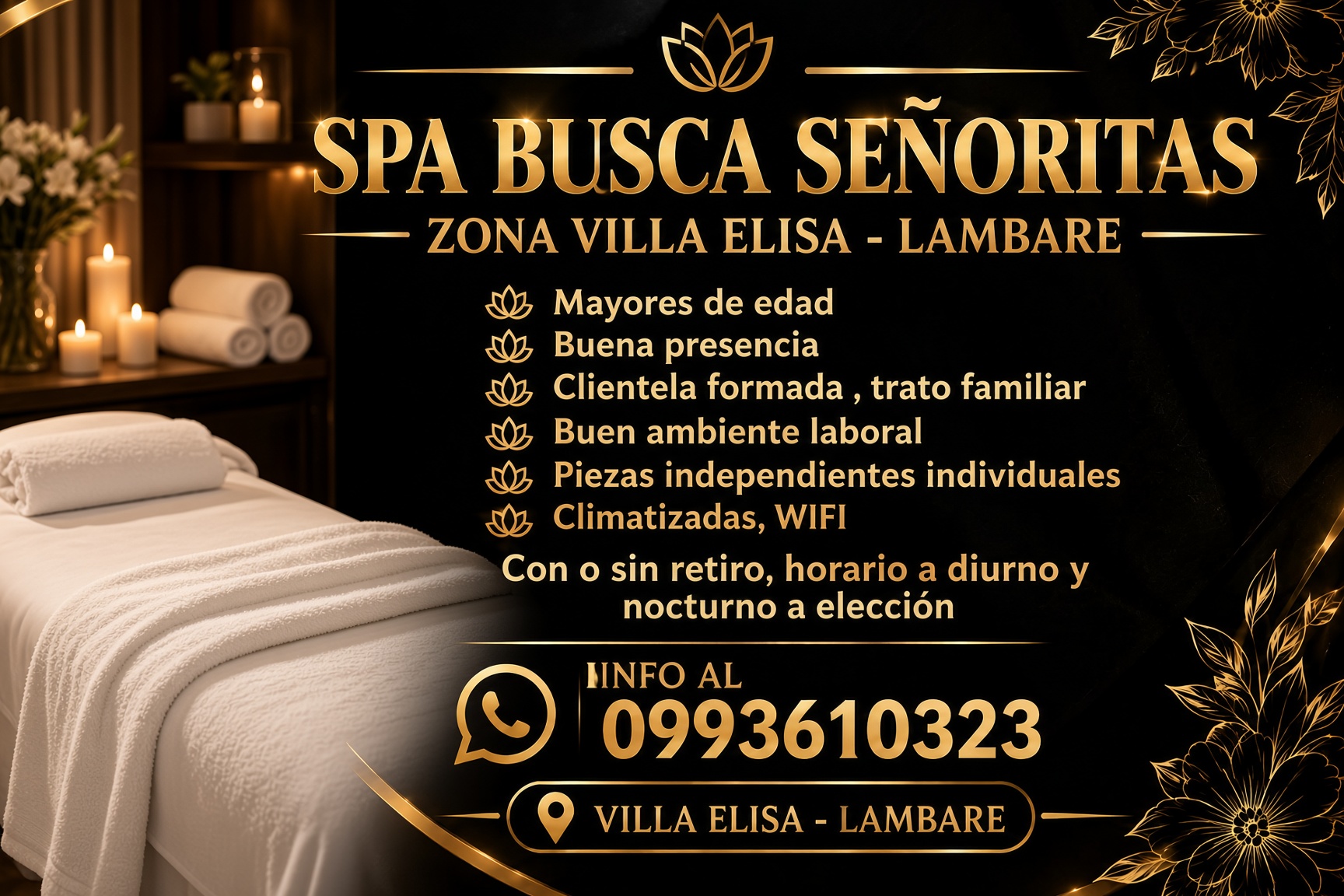 Oportunidad laboral para escort