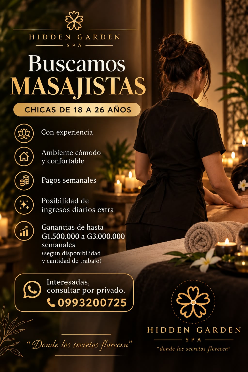 Oportunidad laboral para escort